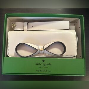 Kate Spade White Bow Belt Bag - NWT